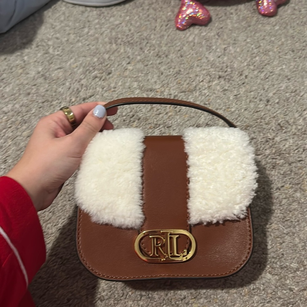 NWOT Sherpa Lauren by Ralph Lauren Cross body Vegan Leather bag